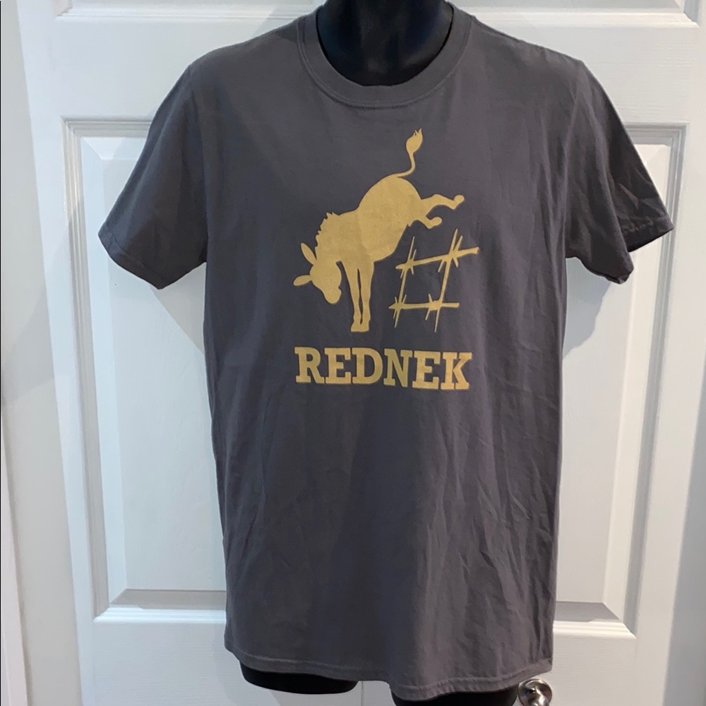 Rednek Men’s Charcoal Gray Graphic T-Shirt Size Medium